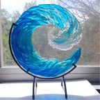 AquaWave Glass Sculpture