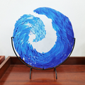 AquaWave Glass Sculpture
