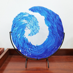 AquaWave Glass Sculpture