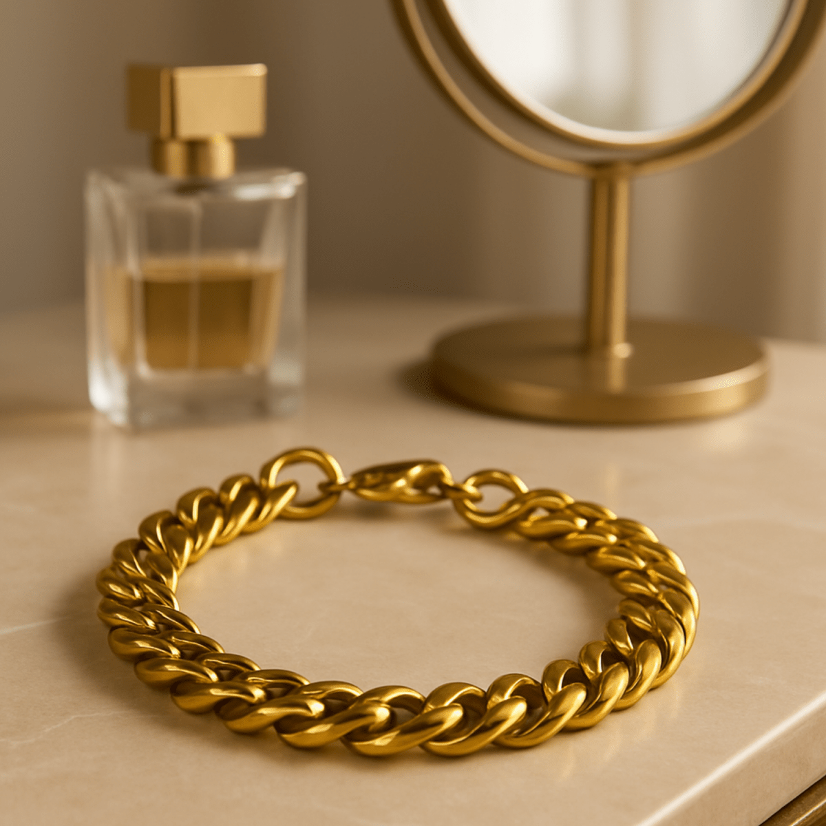 Armored CHAIN BRACELET – Adjustable Stainless Steel Punk-Inspired Elegance
