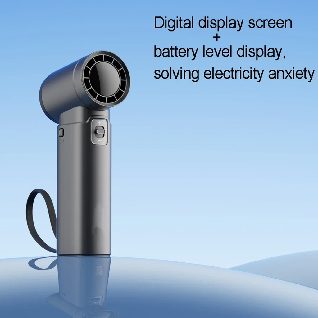 Portable Handheld Fan with Power Bank - High-Speed Cooling with 18W Fast Charging for Outdoor Use