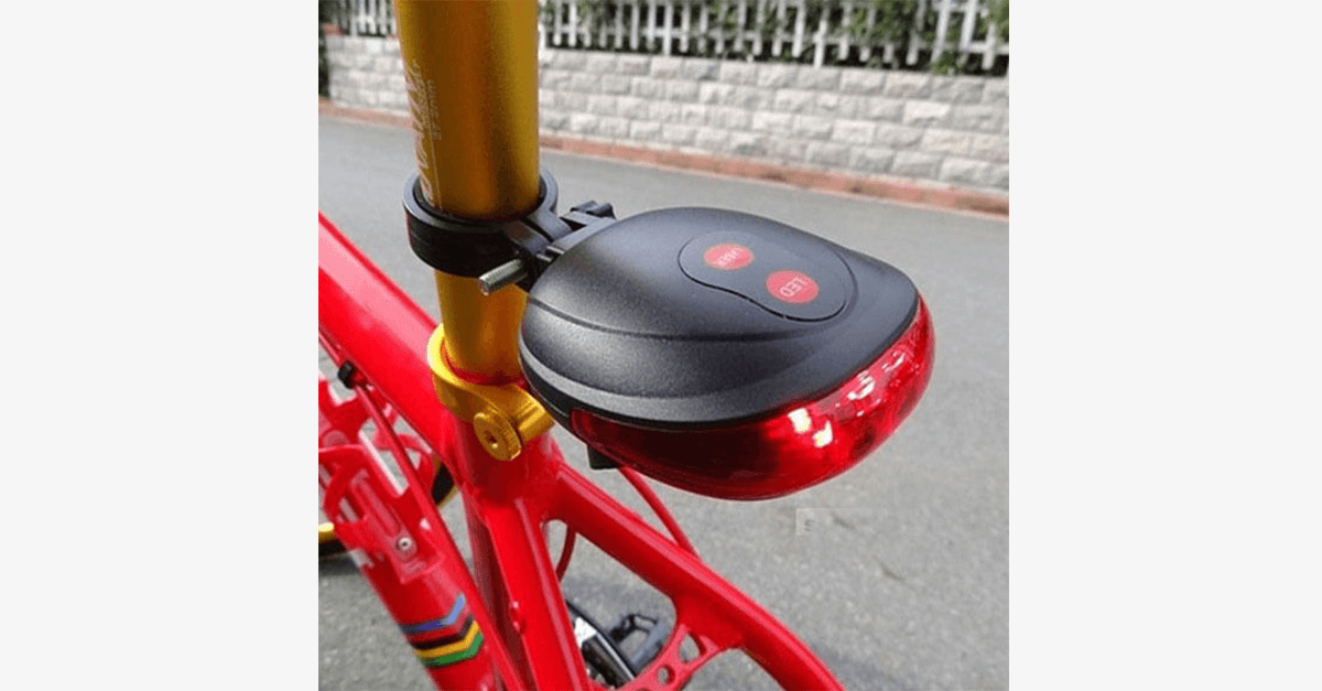Laser LED Rear Light for Bicycles – Ride in Style!
