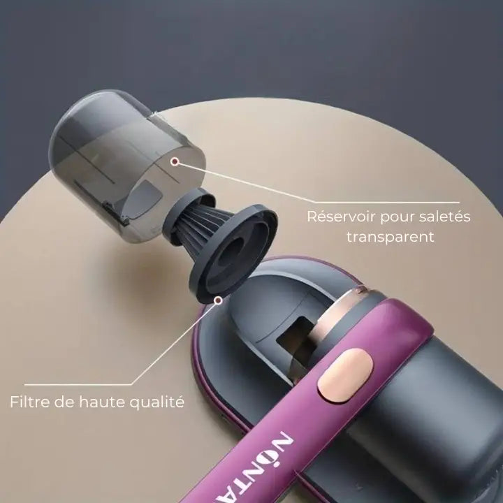 Wireless Hand Vacuum Cleaner - Anti-Dust Mite - UV and Vibration