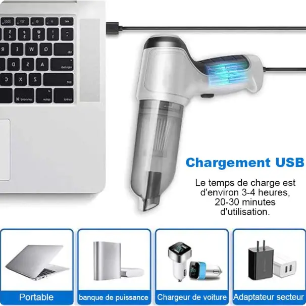 Cordless Handheld Vacuum Cleaner for the Car - Strong Suction Power