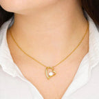 EternalBloom | Romantic Rose Box with 14k White Gold Heart Necklace and Love Note
