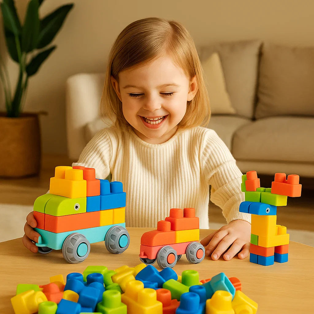 Children's Safe Rubber Building Blocks for Early Learning
