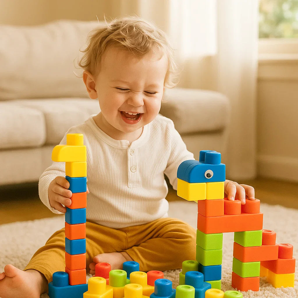 Children's Safe Rubber Building Blocks for Early Learning