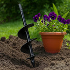 SoilBuster Garden Auger Drill Bit - 3-Inch Heavy-Duty Spiral Tool for Planting Bulbs, Flowers, and Vegetables