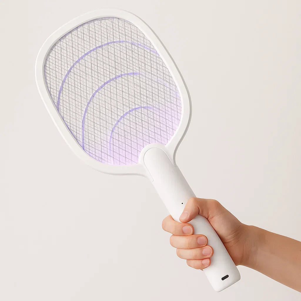 Rechargeable 2-in-1 Electric Fly Swatter and Insect Exterminator – 2500V Without Chemicals