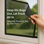 Self-adhesive Mosquito Net for Windows - No-See-Um Mesh Insect Screen for Home Protection & Bug Prevention