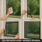 Self-adhesive Mosquito Net for Windows - No-See-Um Mesh Insect Screen for Home Protection & Bug Prevention
