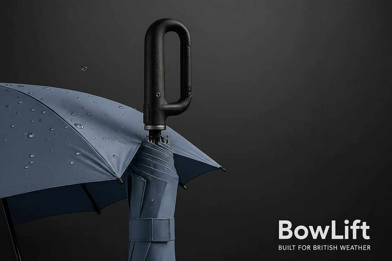 Wind-Resistant Automatic Folding Umbrella with Large Buckle Handle – Compact & Durable