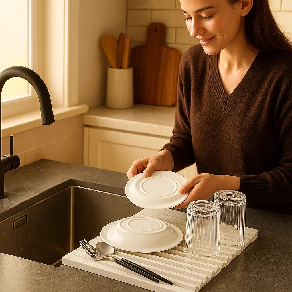 Foldable Silicone Drip Mat - Heat Resistant Design