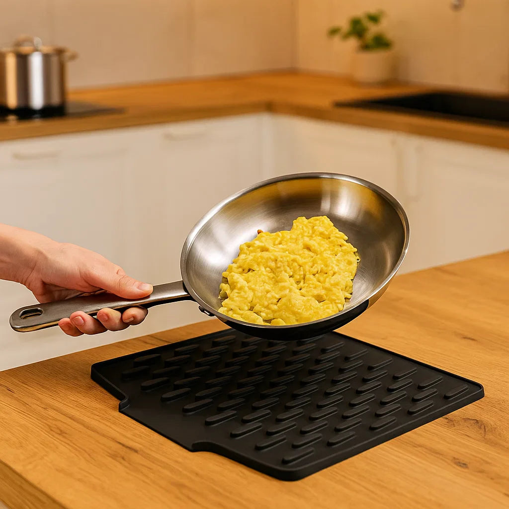 Angled Silicone Drip Mat - Heat Resistant and Non-Slip