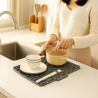 Angled Silicone Drip Mat - Heat Resistant and Non-Slip