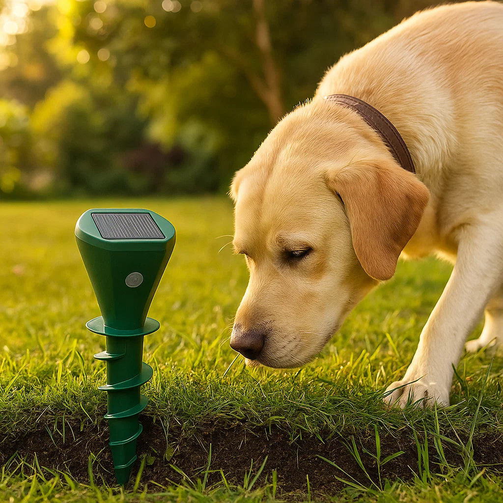 Solar Ultrasonic Animal and Insect Repellent Device