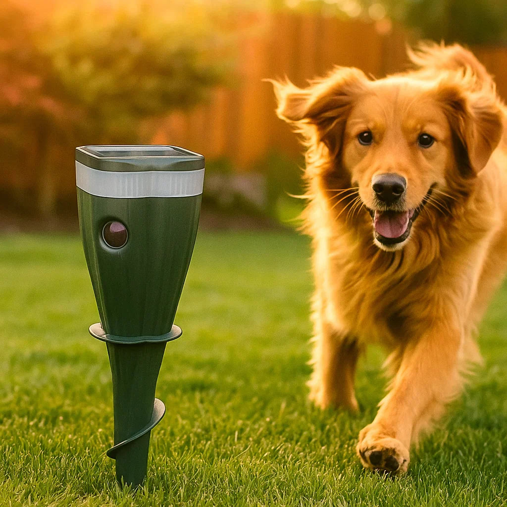 Solar Ultrasonic Animal and Insect Repellent Device