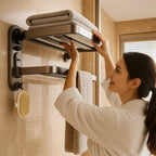 Folding Suction Cup Towel Holder