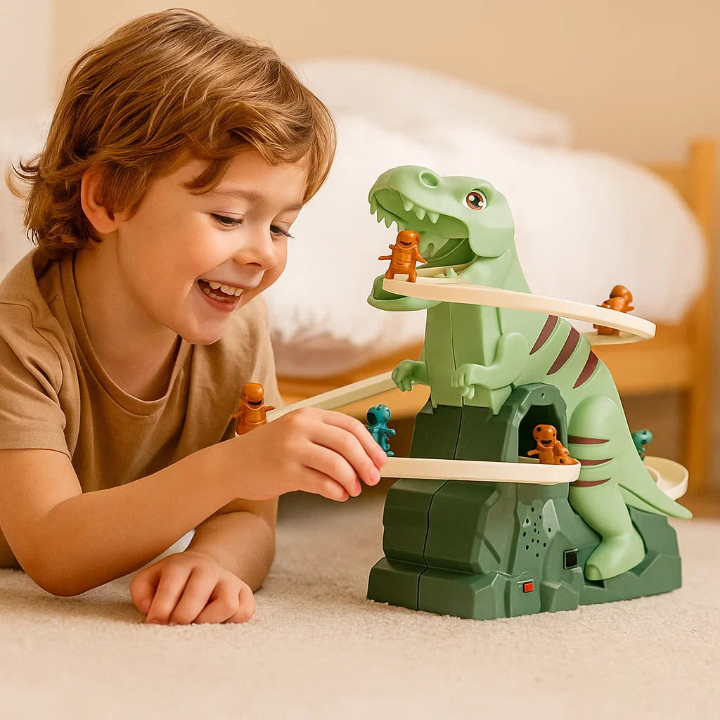 Dino Slide Roller Coaster Fun