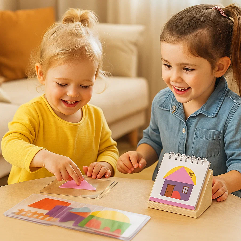 Geometric Colors and Shapes Puzzle Game - Promotes Logical Thinking