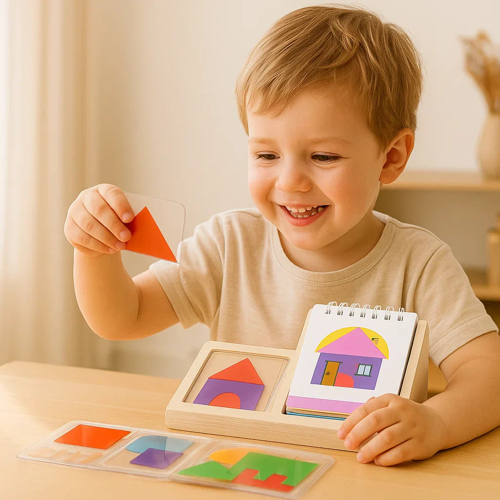 Geometric Colors and Shapes Puzzle Game - Promotes Logical Thinking