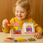 Geometric Colors and Shapes Puzzle Game - Promotes Logical Thinking