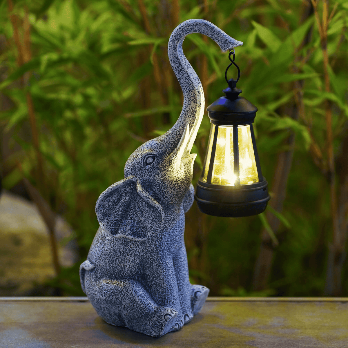 Atmospheric Solar Lamp for the Garden - Elephant Glow