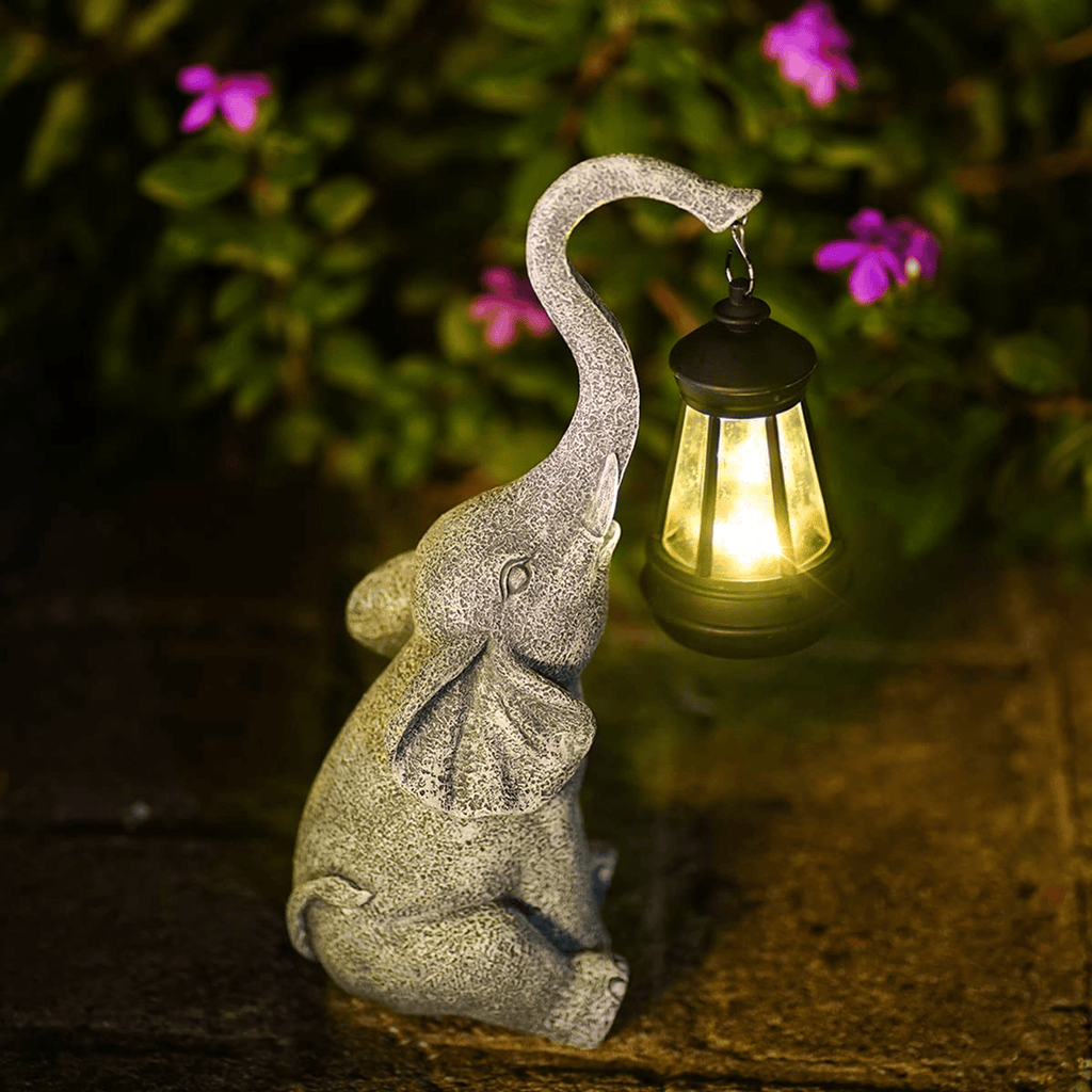 Atmospheric Solar Lamp for the Garden - Elephant Glow