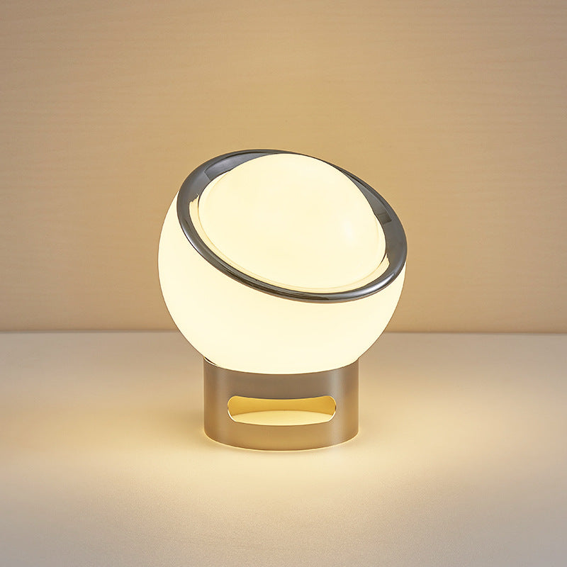 Elegant Bauhaus Table Lamp made of Opal Glass