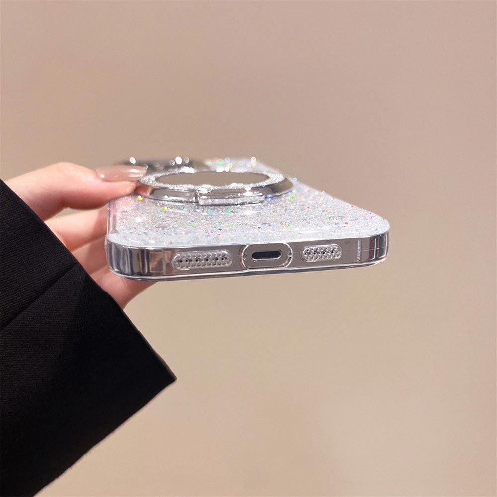 Silver Glitter Mirror MagSafe