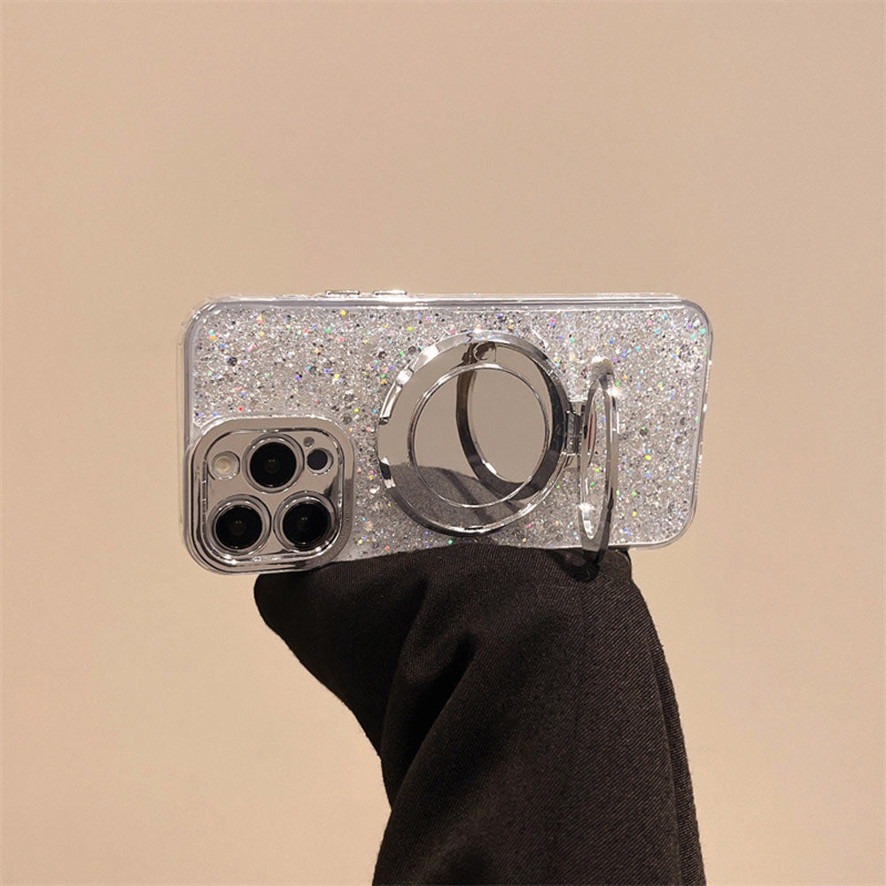 Silver Glitter Mirror MagSafe