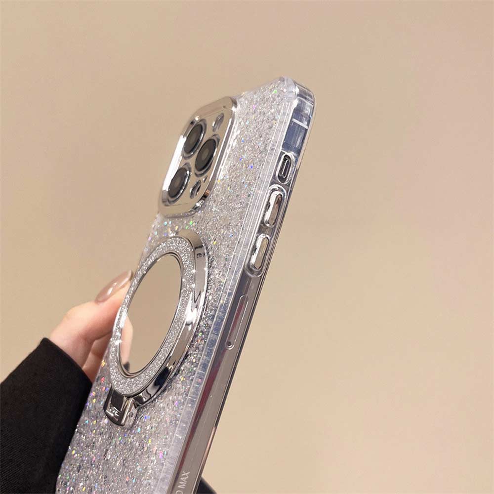 Silver Glitter Mirror MagSafe