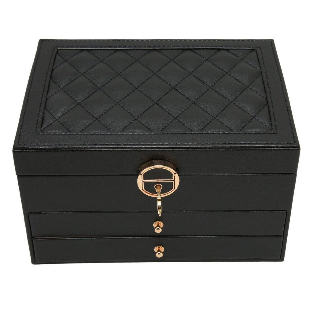 AURELIA BOX – Multi-Layer Leather Jewelry Organizer for Stylish Storage