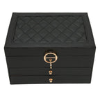 AURELIA BOX – Multi-Layer Leather Jewelry Organizer for Stylish Storage