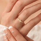 AURELION – Custom Adjustable Gold Stainless Steel Name Ring