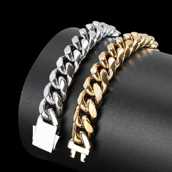 AURELIUS – 18K Gold Plated Cuban Link Bracelet for Men