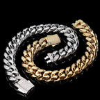 AURELIUS – 18K Gold Plated Cuban Link Bracelet for Men