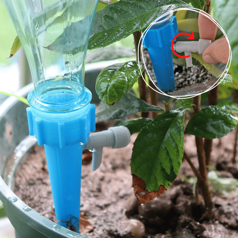 GrowSmart Spike – Adjustable Automatic Watering System with Bottle Recycle Feature