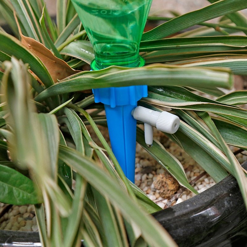 GrowSmart Spike – Adjustable Automatic Watering System with Bottle Recycle Feature