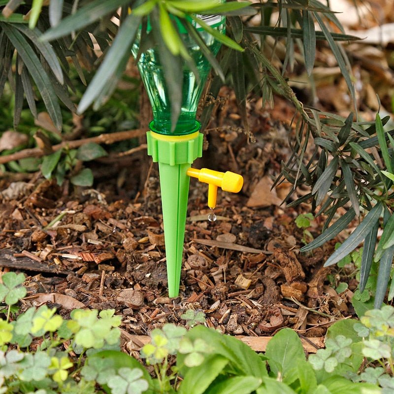 GrowSmart Spike – Adjustable Automatic Watering System with Bottle Recycle Feature