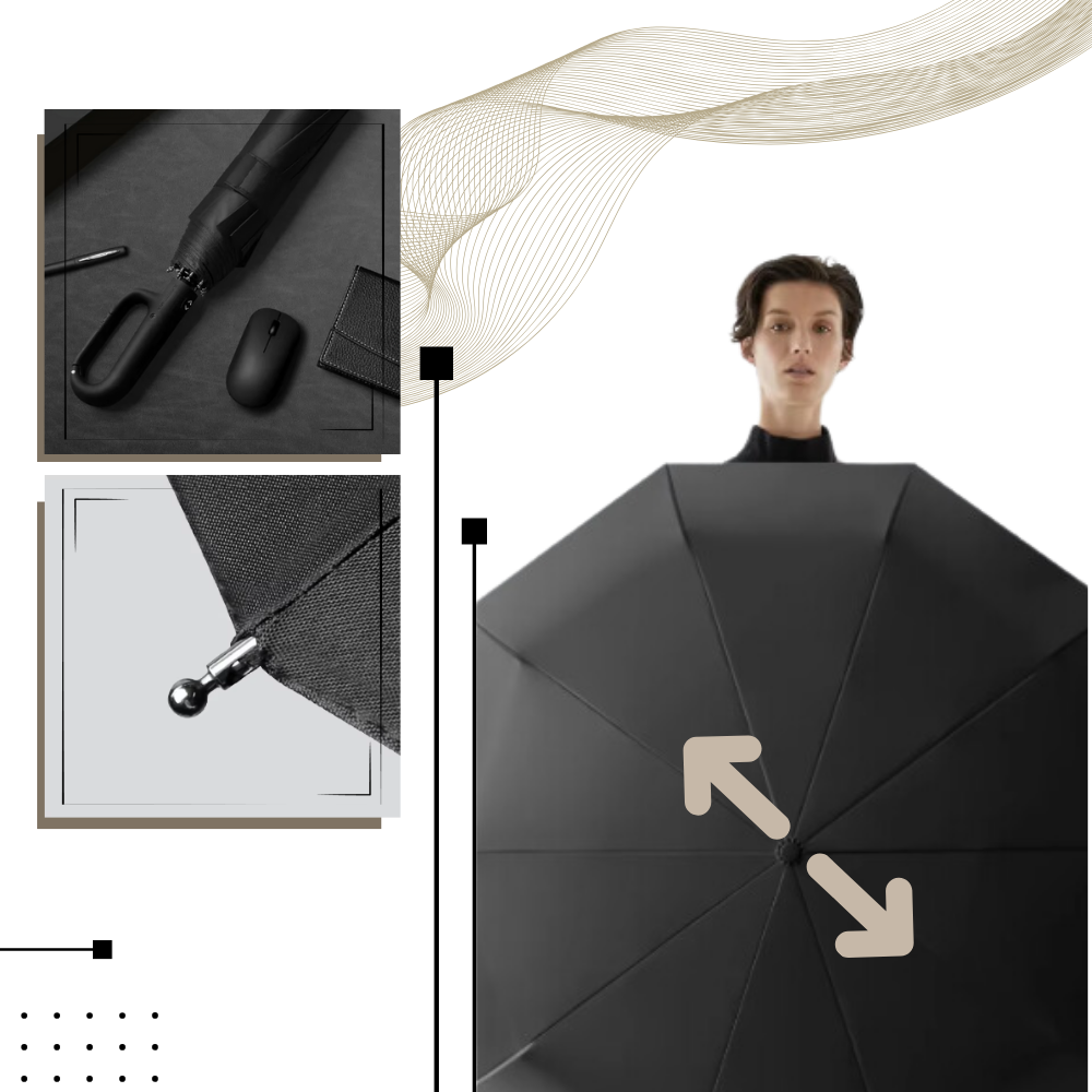 Automatic Lock Windproof Umbrella