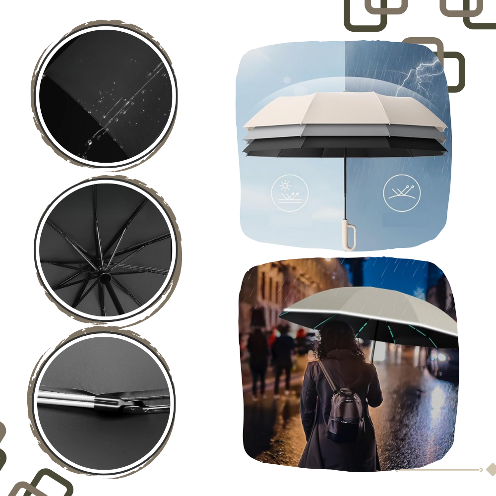Automatic Lock Windproof Umbrella