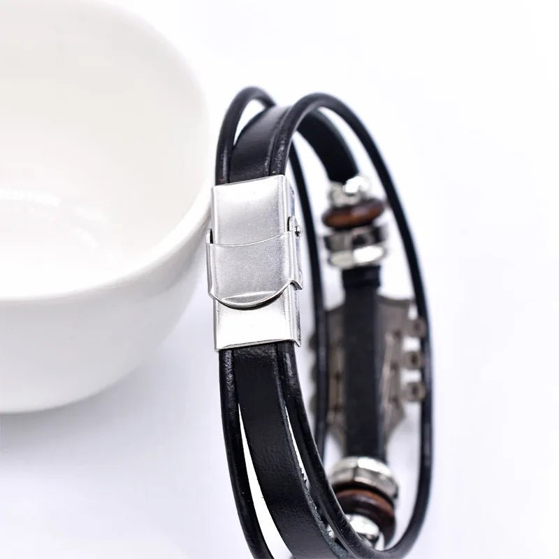 AXECHORD – Guitar Leather Bracelet with Vintage-Inspired Design