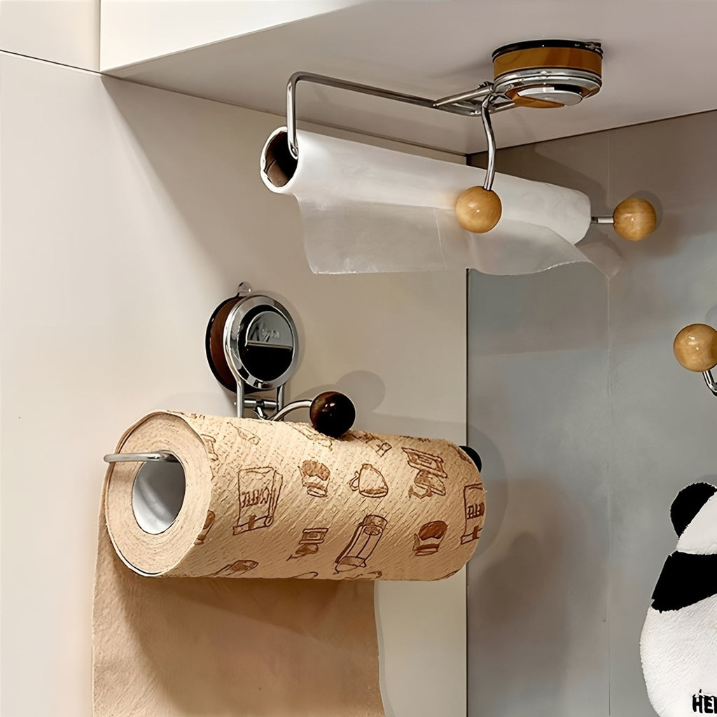 KitchenGrip Roll Holder Stainless Steel Paper Towel Holder with Suction Cup