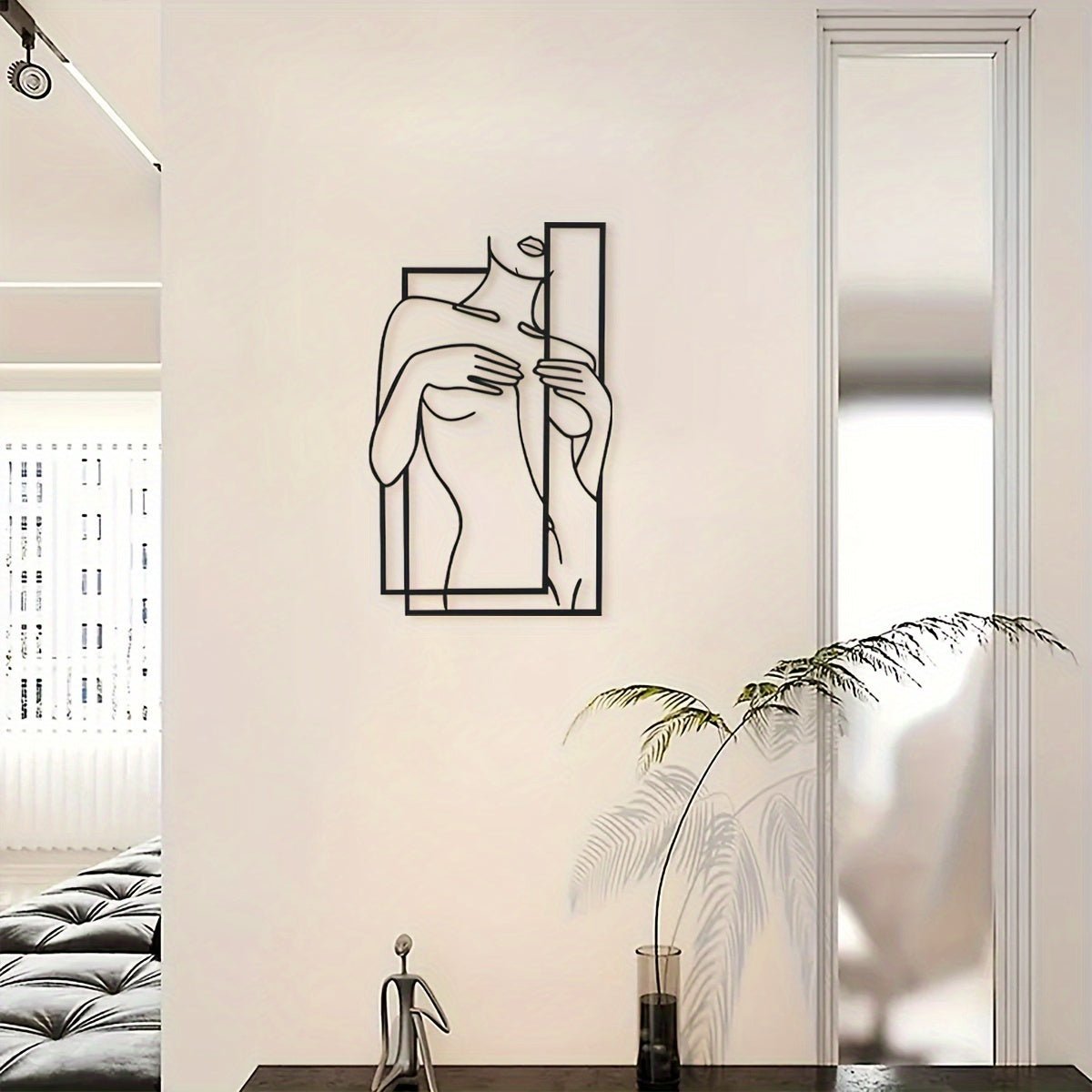 LineaArt Metal Wall Decoration - Modern Minimalist Wall Art for Bedroom