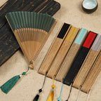Hand fan made of bamboo silk