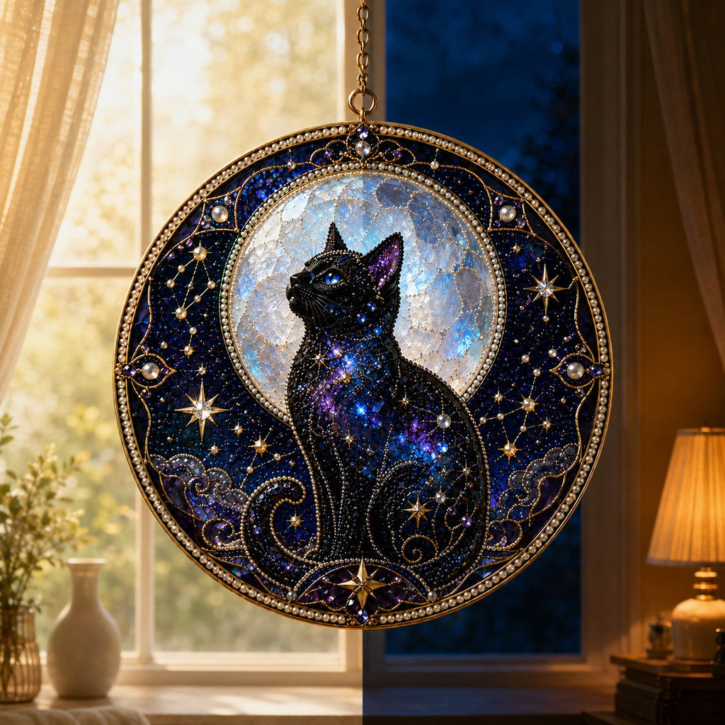 DIY Celestial Black Cat Window Hanging Kit