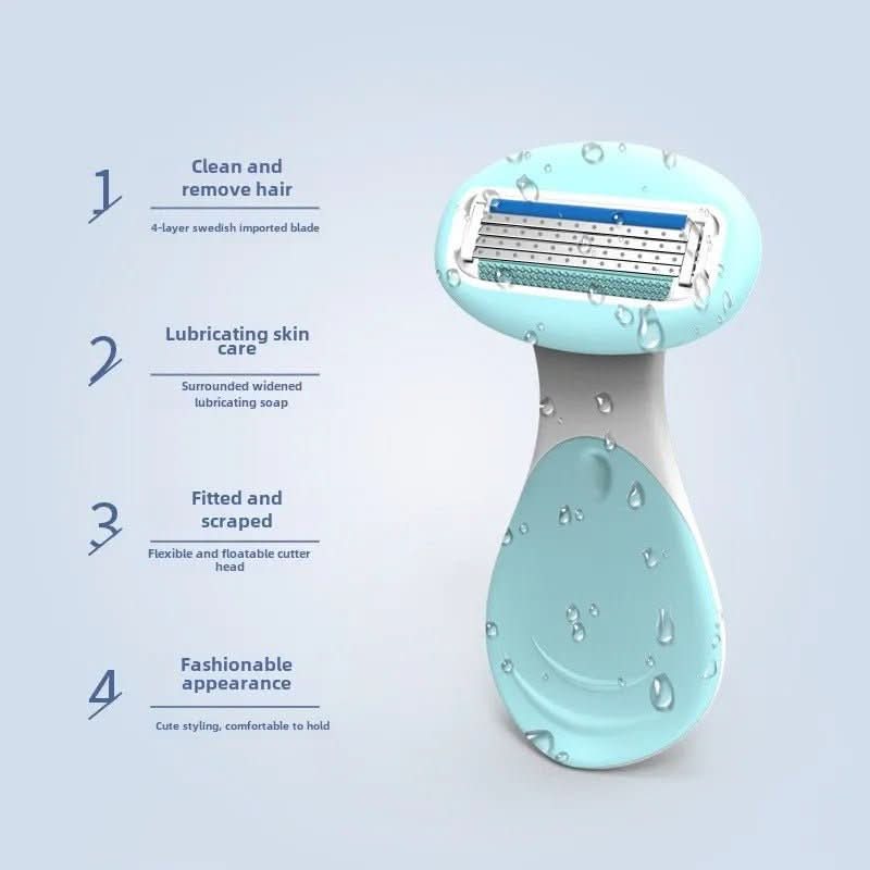4-blade compact razor with storage box | Smooth skin on the go & at home