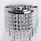 Modern Chrome Crystal Drop Wall Lamps