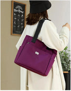 Large Capacity Water Repellent Multi Pocket Nylon Shoulder Bag